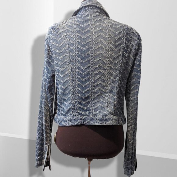 Free People Denim Moto Jacket - Picture 6 of 12
